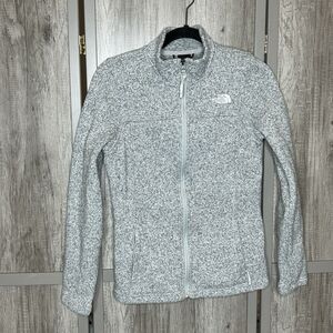 The North Face Jacket S Fleece Full Zip Heathered Gray Pockets